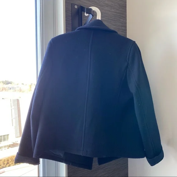 Muji Navy Pea Coat - Picture 2 of 4